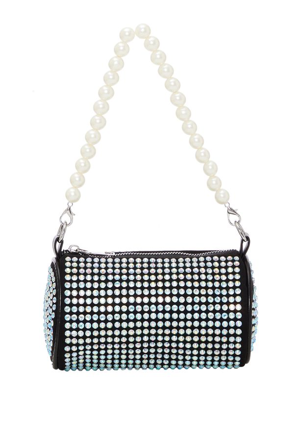 faina faina Чанта за през рамо  черно / сребърно / перлено бяло