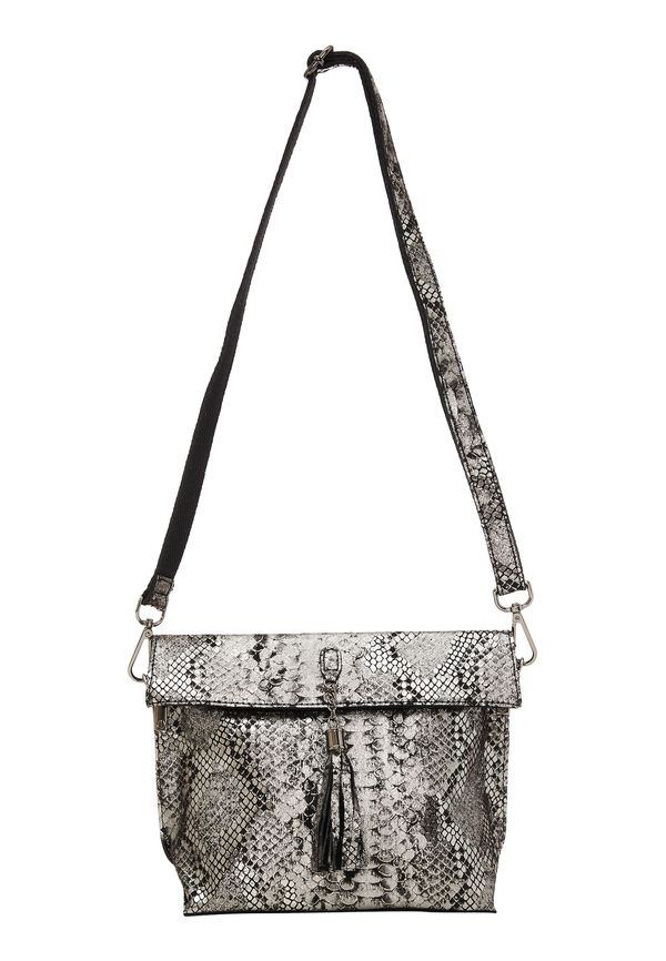 faina faina Чанта за през рамо  черно / сребърно