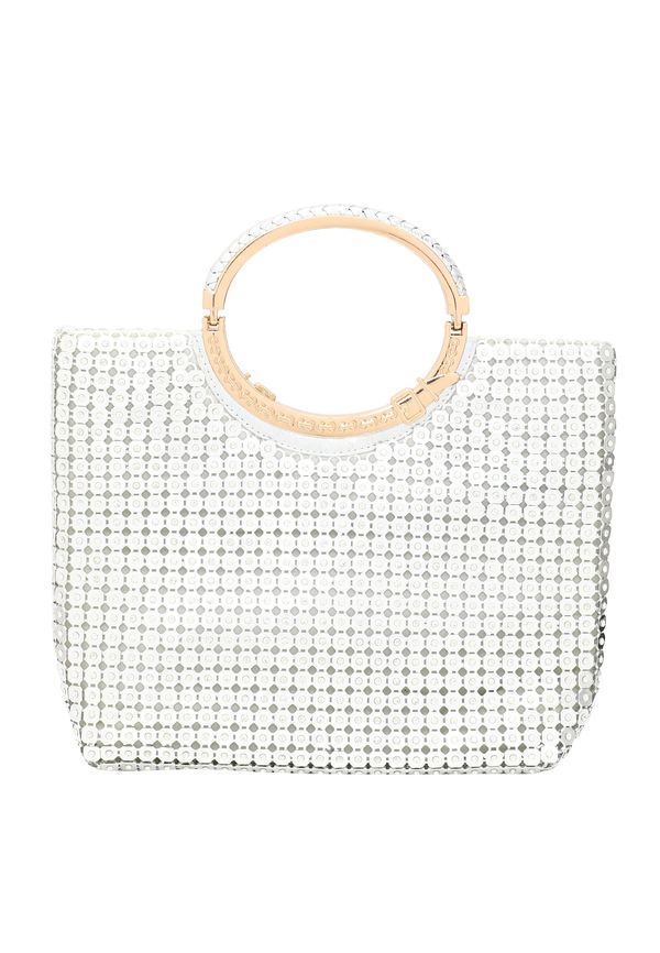 faina faina Дамска чанта  бежово / сребърно