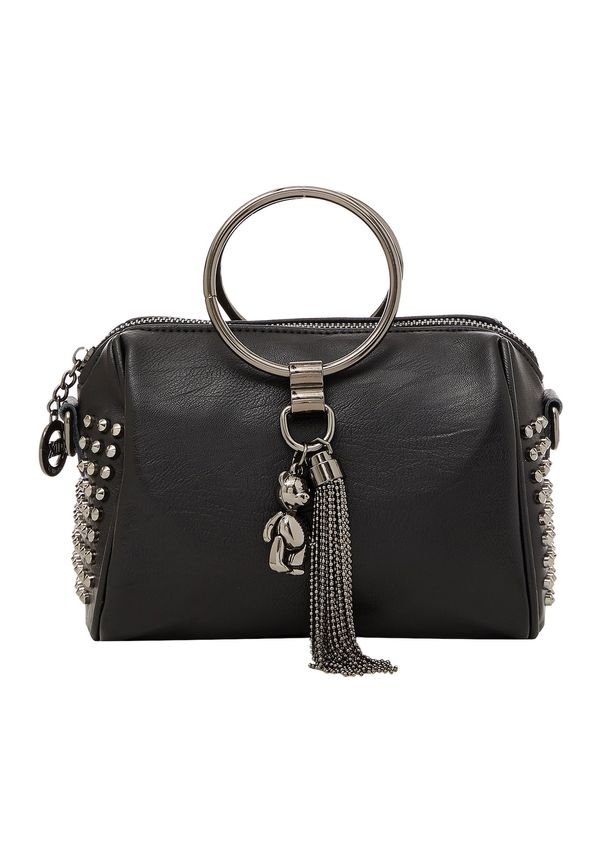 faina faina Дамска чанта  черно / сребърно