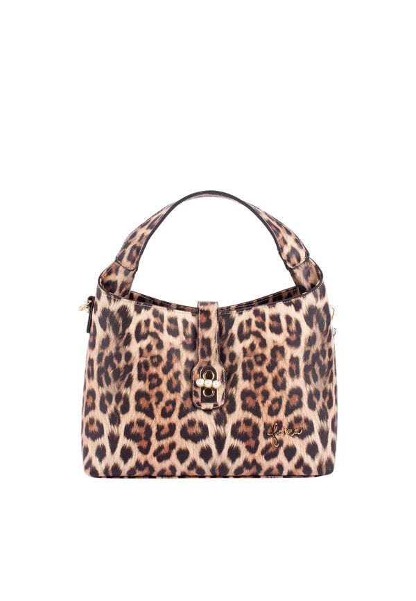 faina faina Дамска чанта  камел / кафяво / светлокафяво / черно