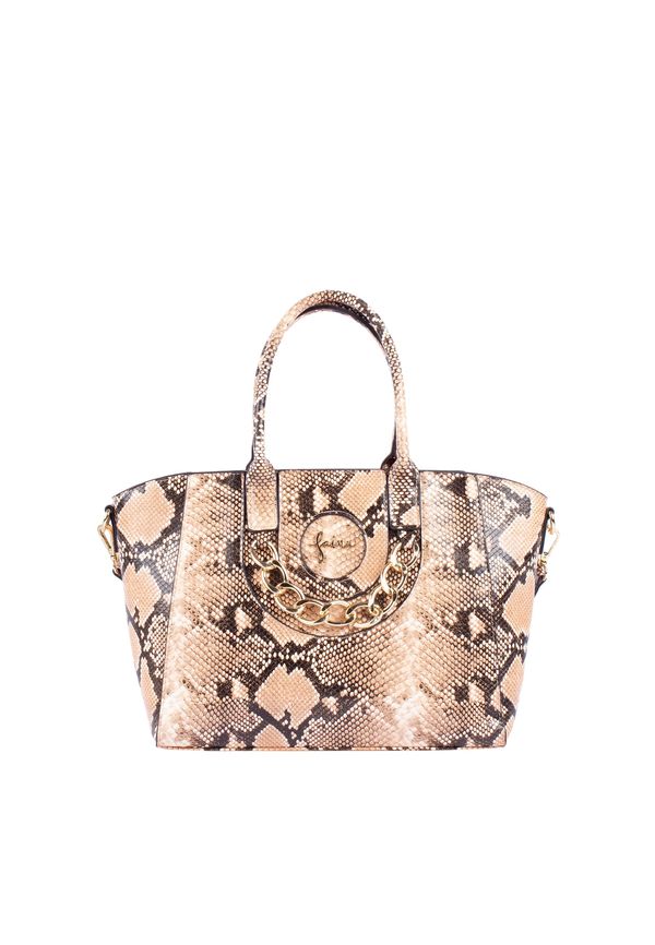 faina faina Дамска чанта  кремаво / камел / черно