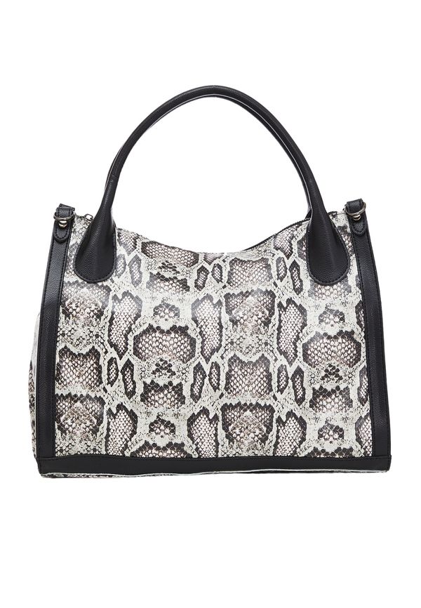 faina faina Дамска чанта  тъмносиво / черно / бяло