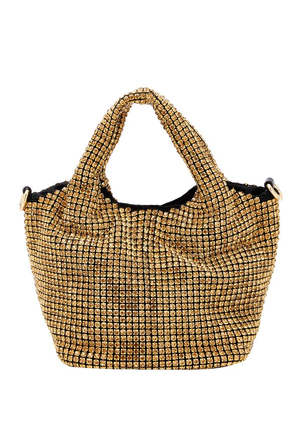 faina faina Дамска чанта  злато / черно