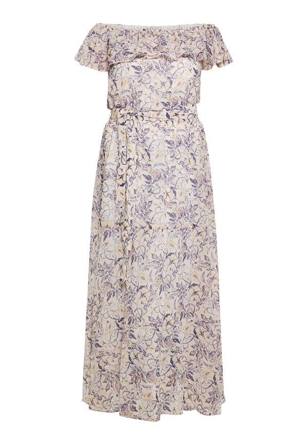 faina faina Лятна рокля  морскосиньо / жълто / люляк / мръсно бяло