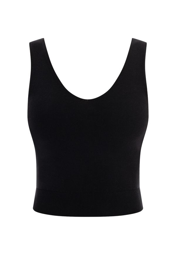 faina faina Плетен топ  черно