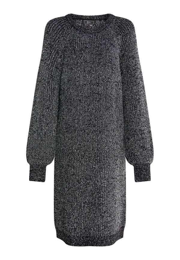 faina faina Плетена рокля  черен меланж