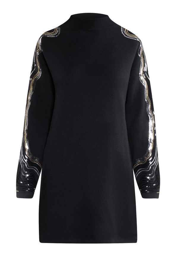 faina faina Плетена рокля  черно / сребърно