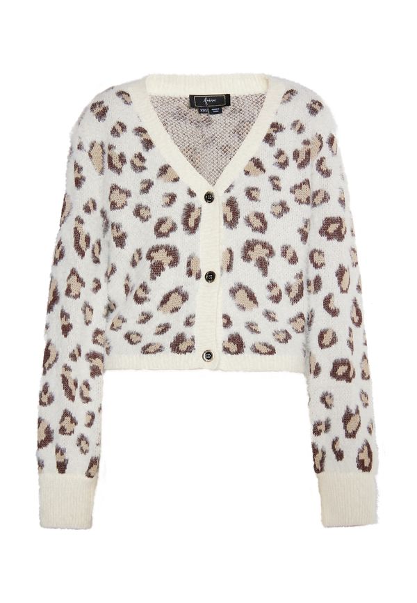 faina faina Плетена жилетка  бежово / кафяво / бяло