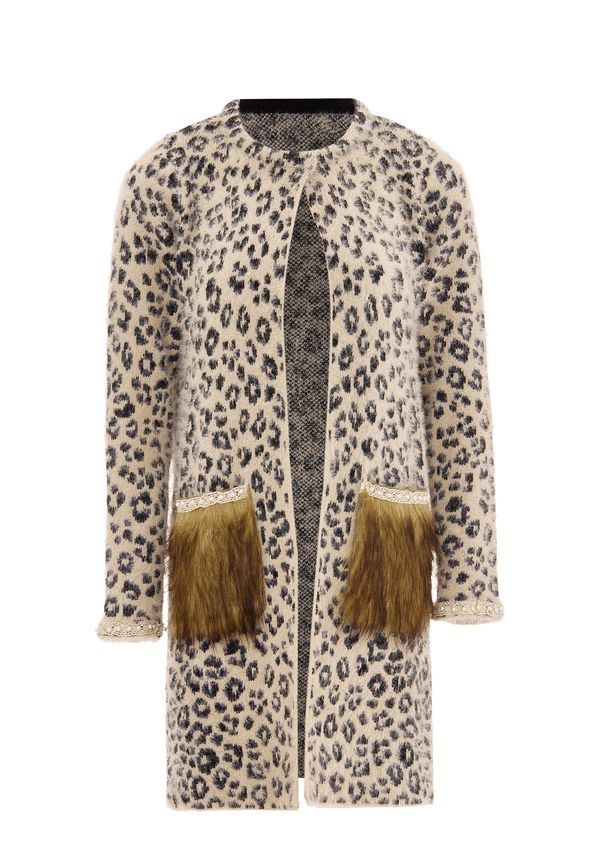 faina faina Плетена жилетка  бежово / кафяво / черно