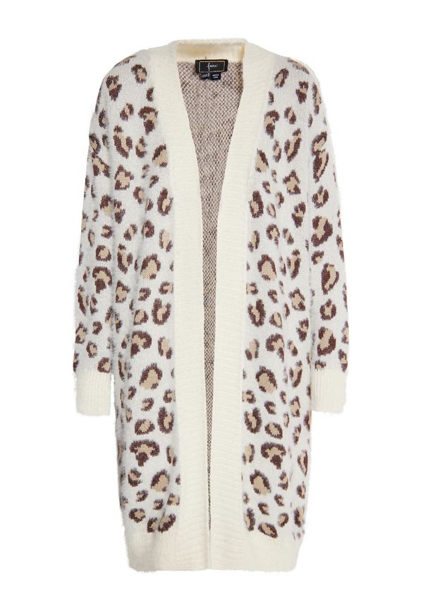 faina faina Плетена жилетка  бежово / тъмнобежово / мръсно бяло