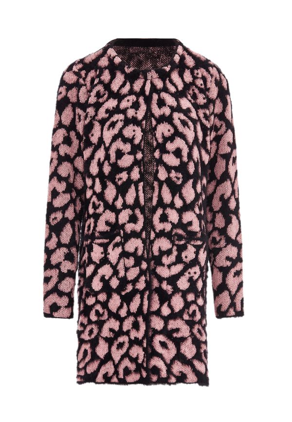 faina faina Плетена жилетка  бледорозово / черно