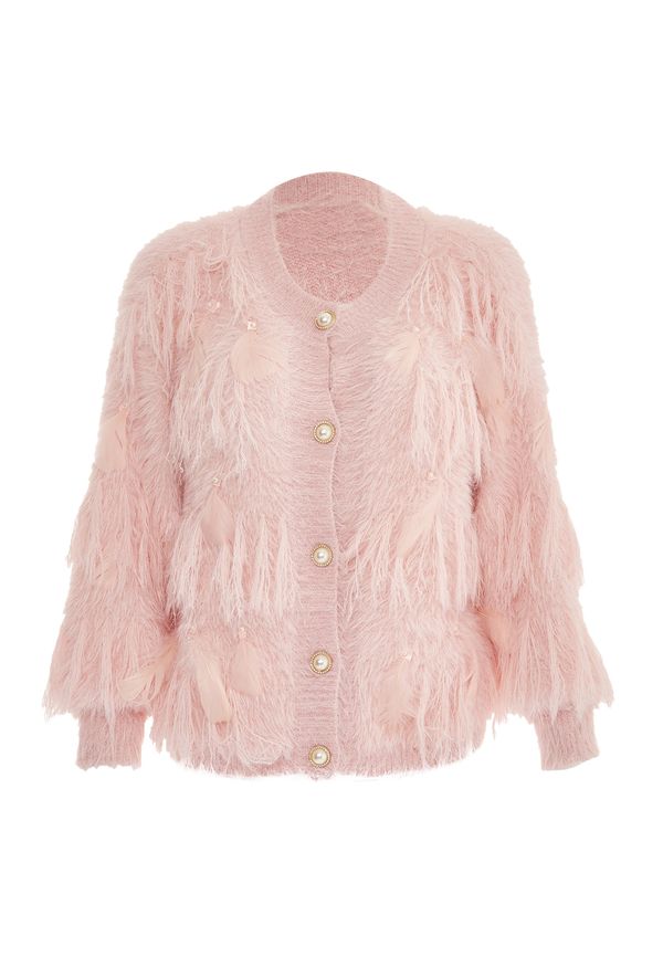 faina faina Плетена жилетка  бледорозово