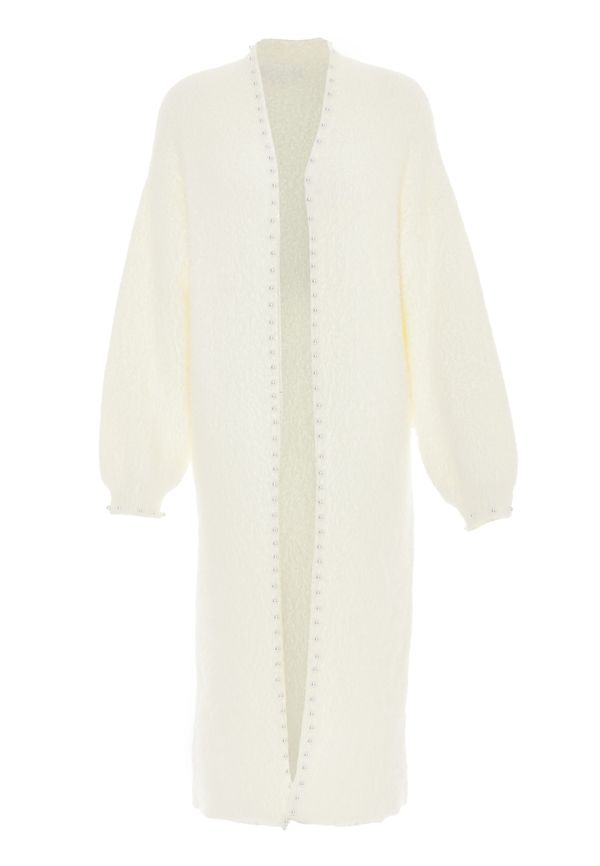 faina faina Плетена жилетка  бял памук