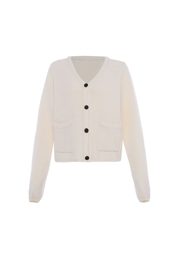 faina faina Плетена жилетка  бял памук