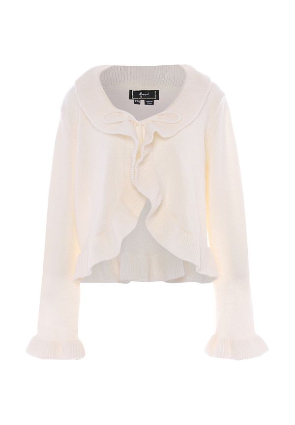 faina faina Плетена жилетка  бял памук