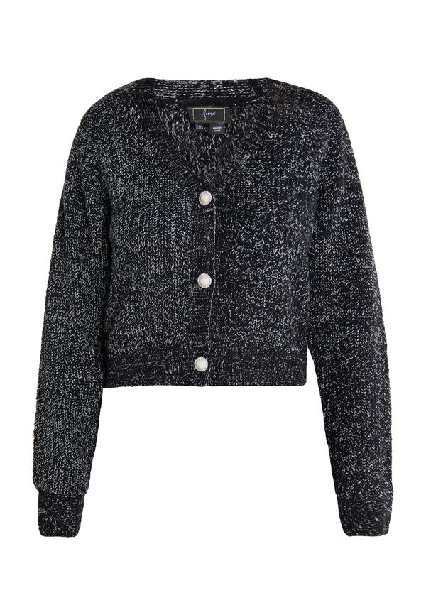 faina faina Плетена жилетка  черно / бяло