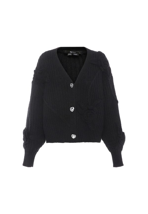 faina faina Плетена жилетка  черно