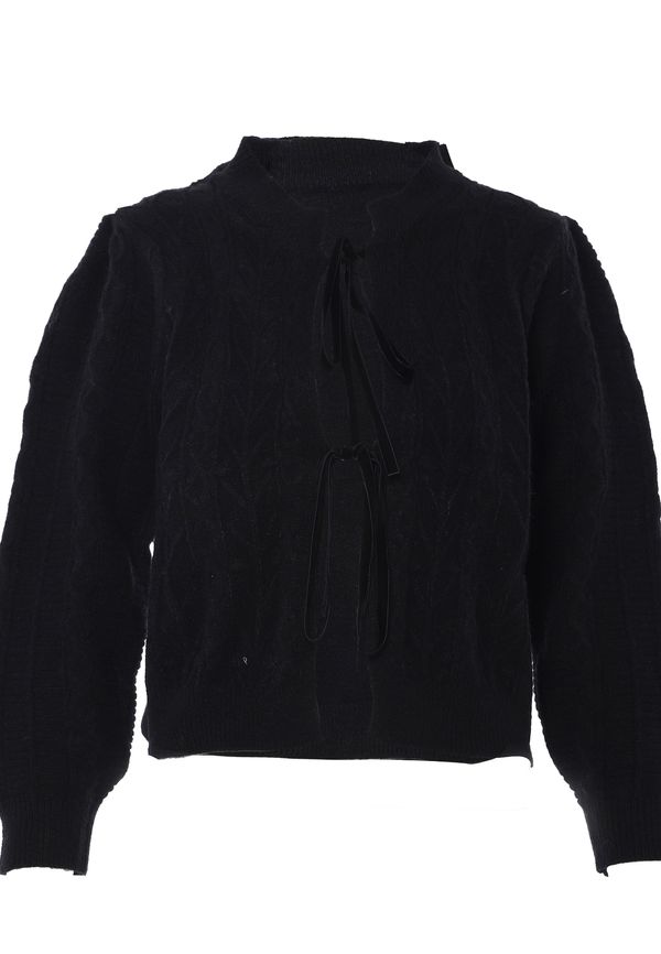 faina faina Плетена жилетка  черно