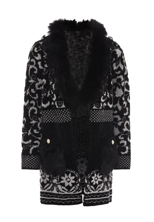 faina faina Плетена жилетка  мръсно бяло / бял памук