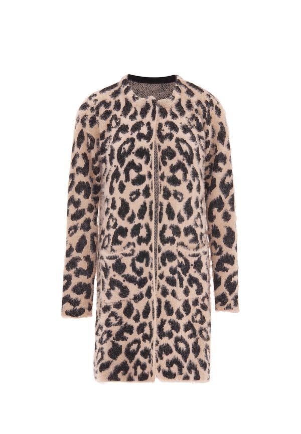 faina faina Плетена жилетка  пудра / черно