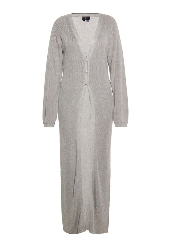 faina faina Плетена жилетка  сиво / сребърно