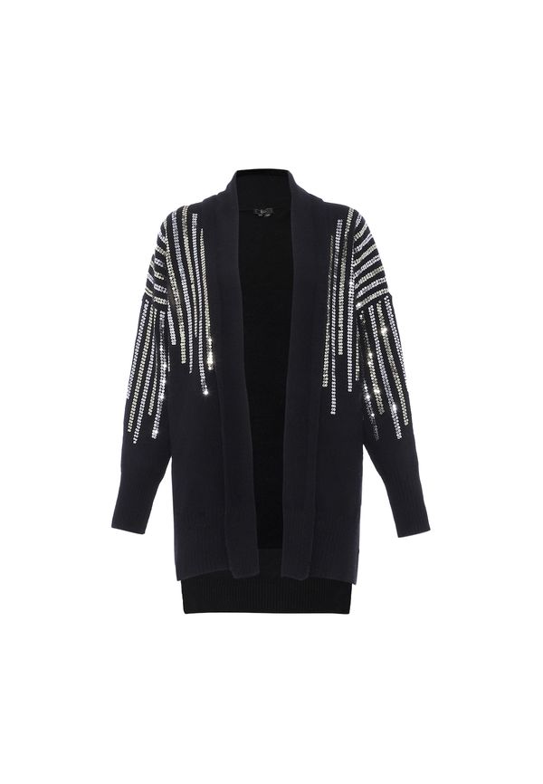 faina faina Плетена жилетка  сребърно сиво / черно