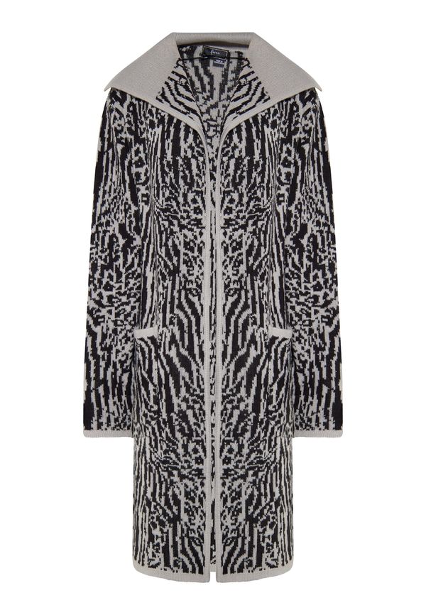 faina faina Плетено манто 'Paino'  камък / черно