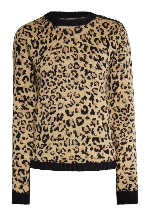 faina faina Пуловер 'Caspio'  капучино / светлокафяво / черно