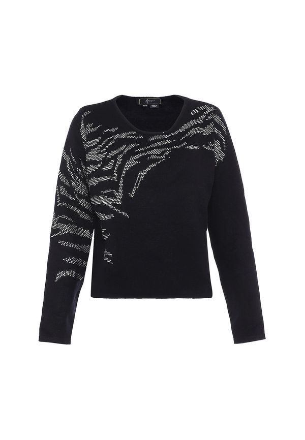 faina faina Пуловер  черно / сребърно