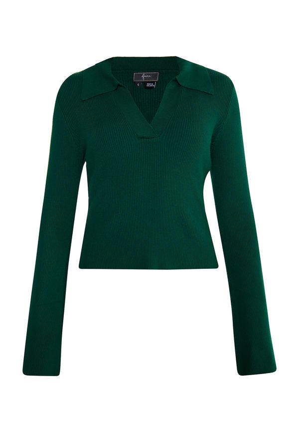 faina faina Пуловер 'Dulcey'  тъмнозелено
