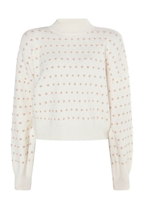 faina faina Пуловер 'Imane'  злато / бял памук