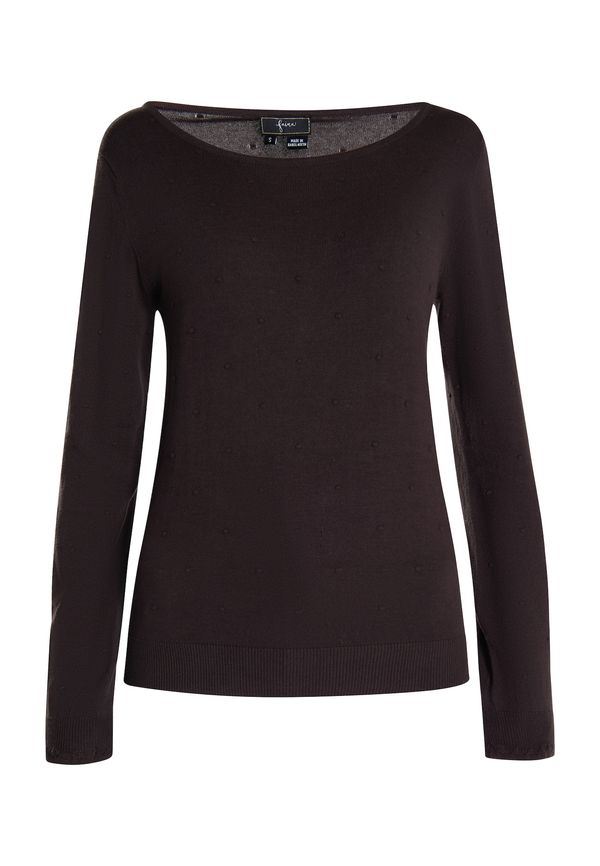 faina faina Пуловер 'Nascita'  тъмнокафяво
