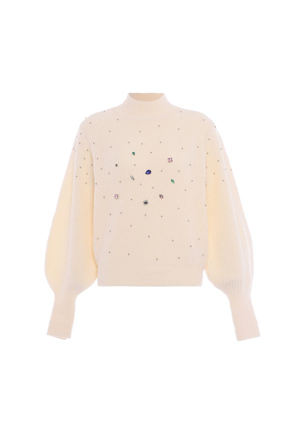 faina faina Пуловер  пъстро / бял памук