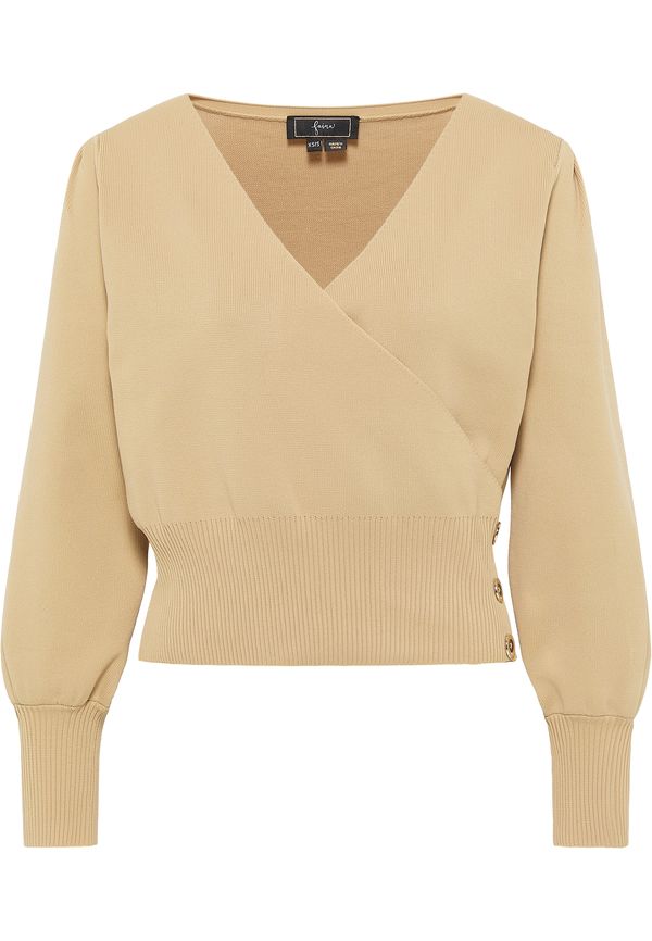 faina faina Пуловер  тъмнобежово