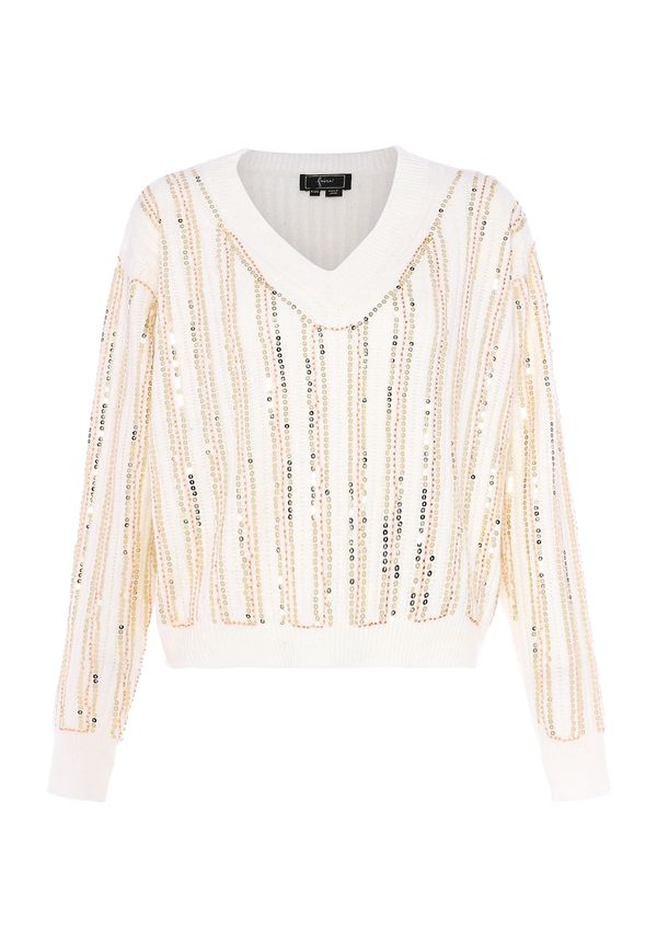 faina faina Пуловер  злато / розово злато / бял памук