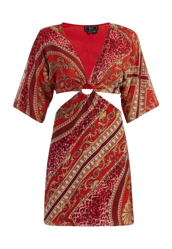 faina faina Рокля  бежово / кафяво / червено