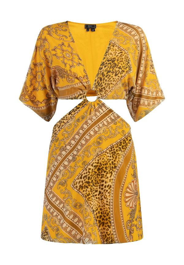 faina faina Рокля  бежово / кафяво / жълто