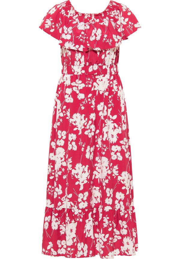 faina faina Рокля  червена боровинка / бяло