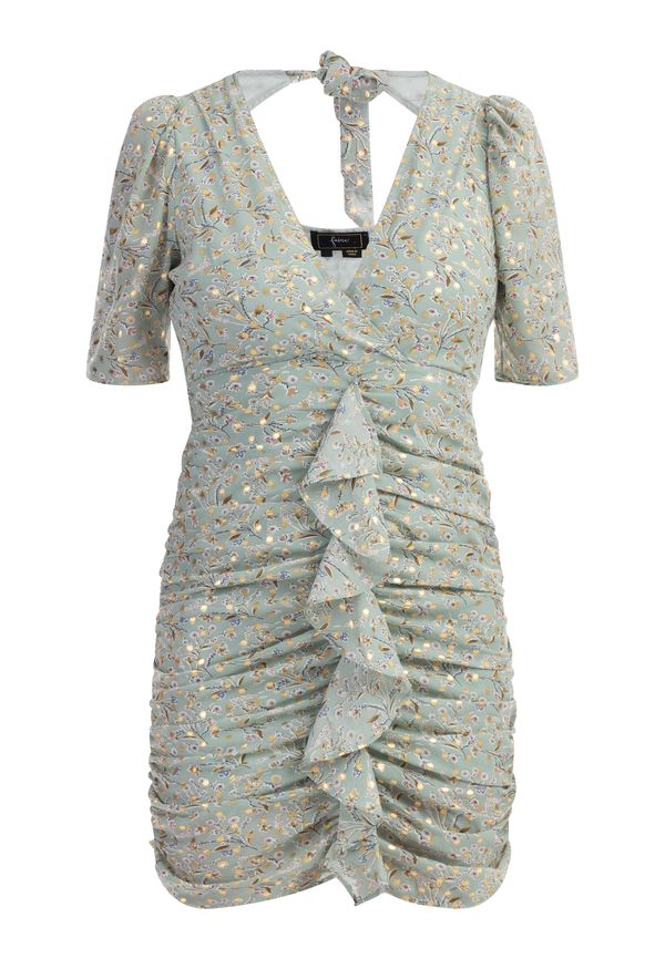 faina faina Рокля  цвят "пясък" / гълъбово синьо / пастелно зелено / бяло