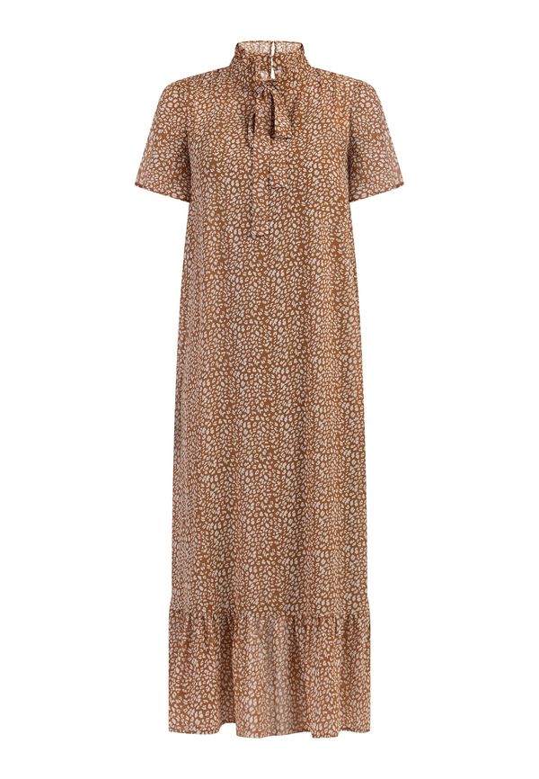 faina faina Рокля  камел / бяло