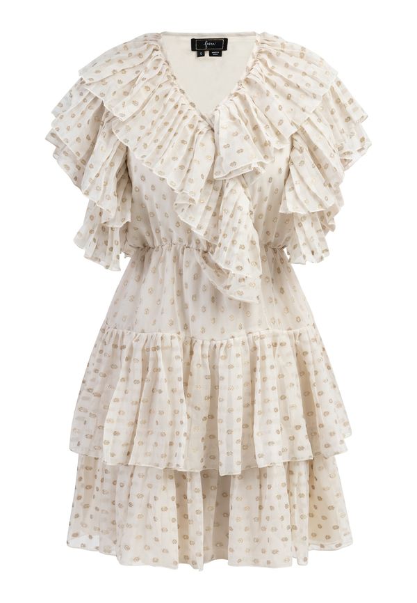 faina faina Рокля 'Minya'  злато / сребърно сиво / бял памук