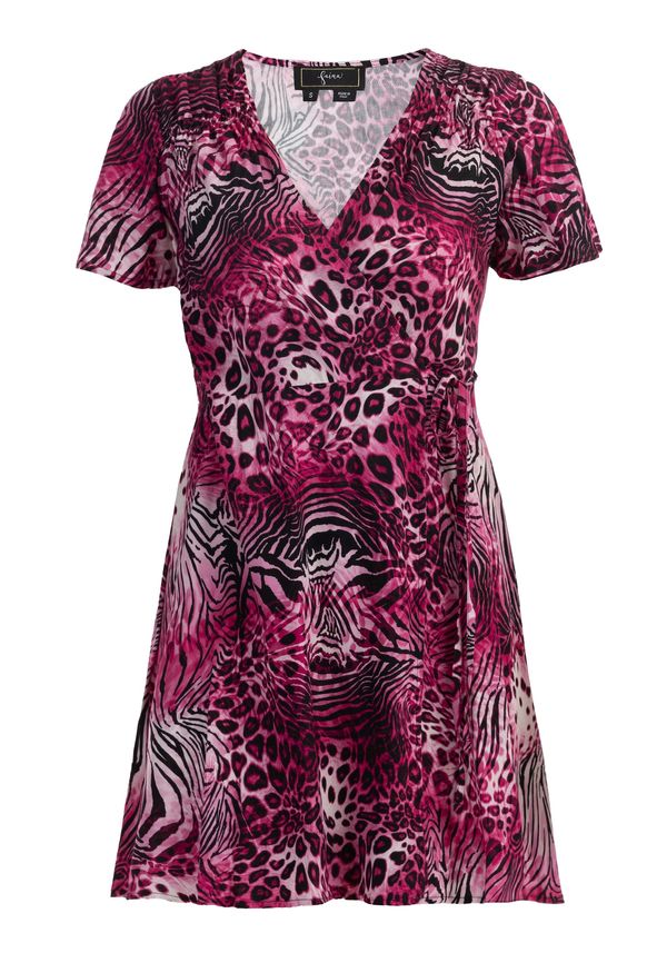 faina faina Рокля  розово / розе / пепел от рози / черно