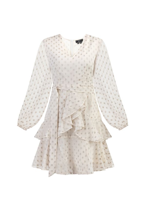 faina faina Рокля  сребърно / бял памук