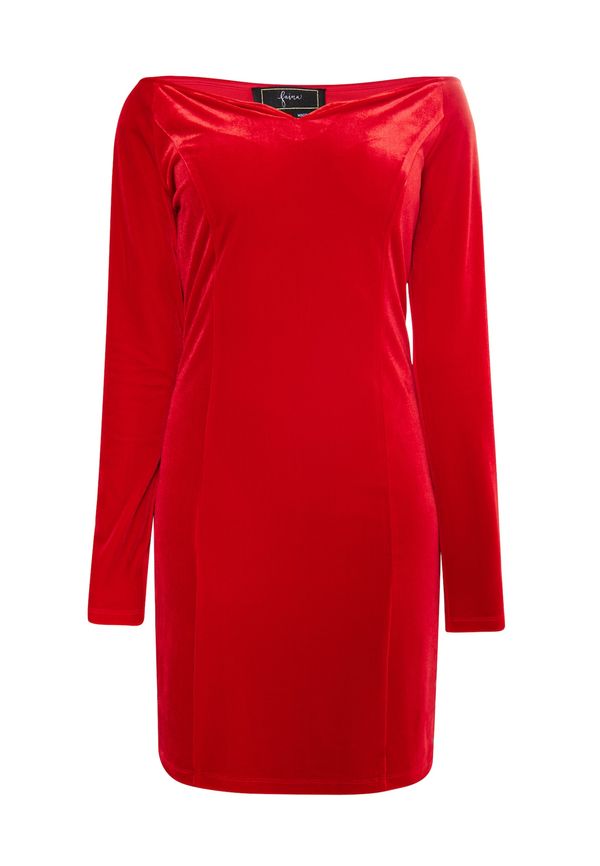 faina faina Рокля за коктейл  червено