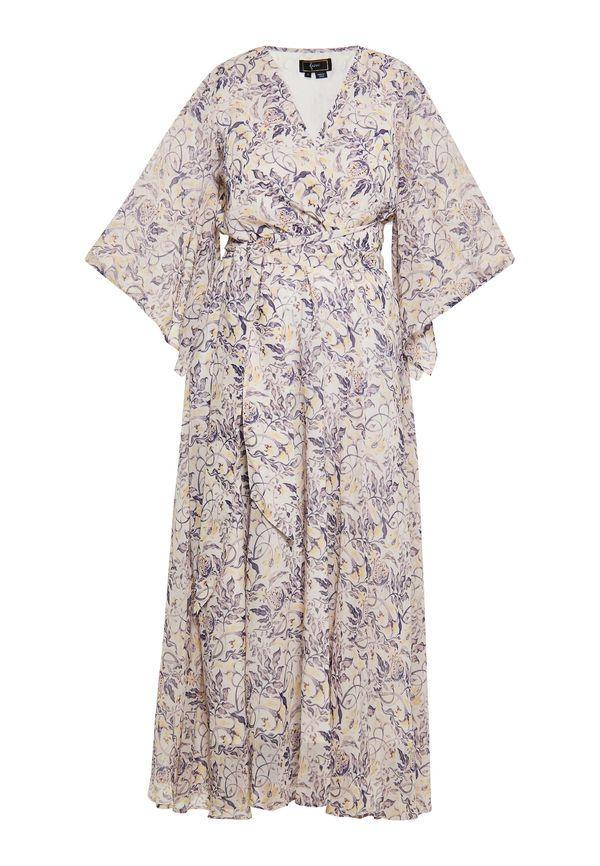 faina faina Рокля  жълто / лилав / люляк / естествено бяло