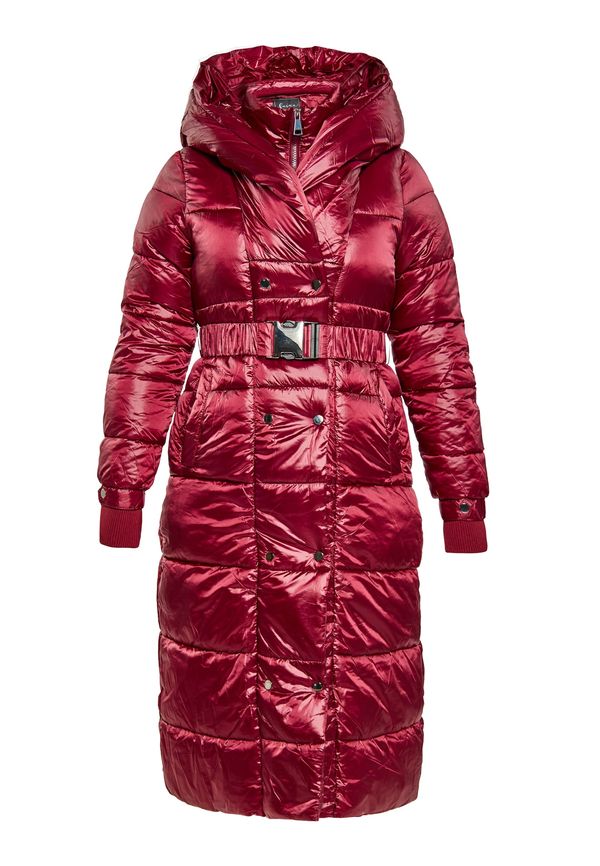 faina faina Зимно палто  винено червено