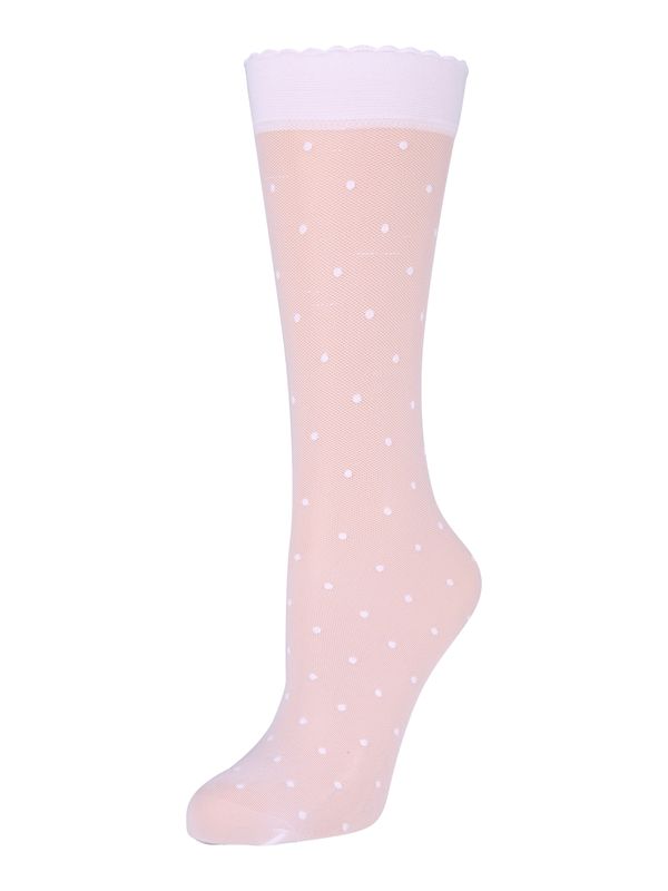 FALKE FALKE Чорапи до коляното 'Dot 15 DEN'  бяло