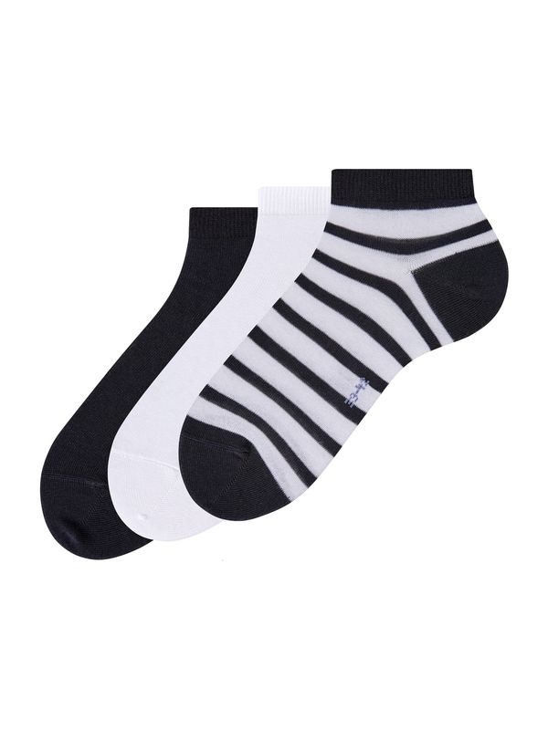 FALKE FALKE Къси чорапи  гълъбово синьо / черно / бяло