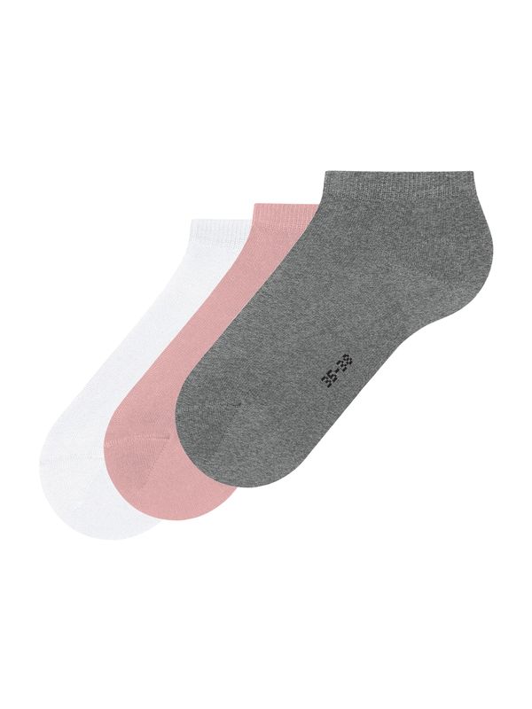 FALKE FALKE Къси чорапи  сив меланж / бледорозово / черно / бяло
